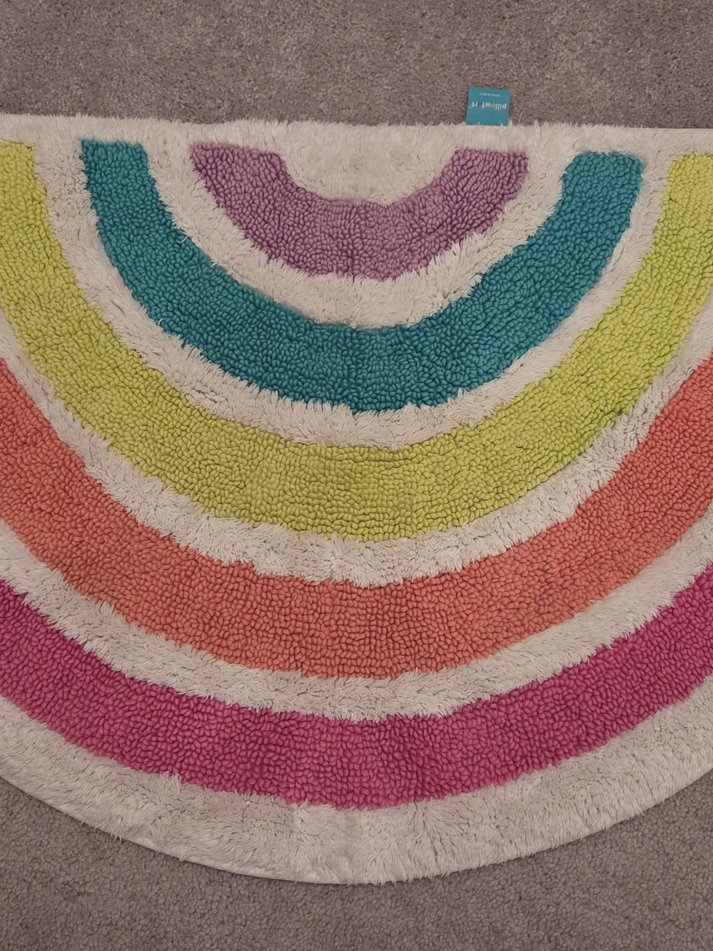 Pillowfort Colorful Rainbow Semi-Circle Bath Rug
